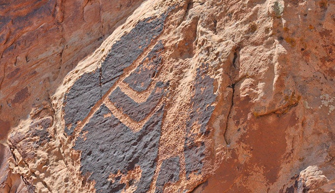 Dino-Cub-Creek-Petroglyphs_NPSDinosaaurNM_680 Kokopelli Petroglyph at Dinosaur National Monument. Photo by NPS