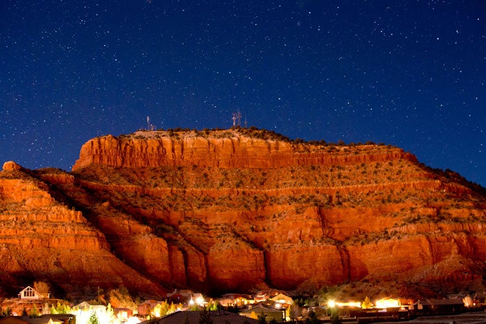 Kanab-night_courtesy_700 The lights of Kanab under a starry sky