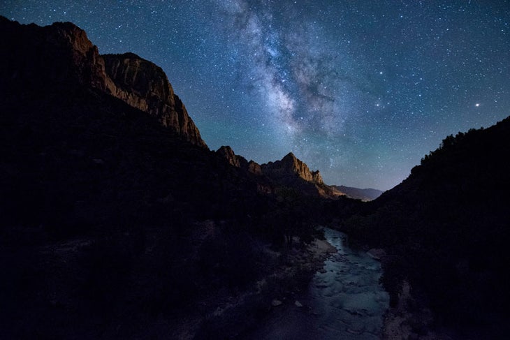 Zion-Watchman-MilkyWay_KenHubbard_800 The Milky Way rises over Zion National Park's Watchman
