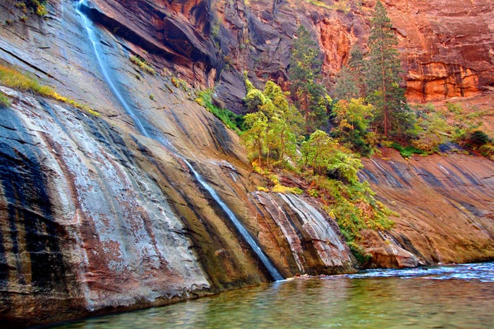 Z-Mystery-Falls_DP_700 Mystery Falls at the Virgin River Narrows in Zion National Park