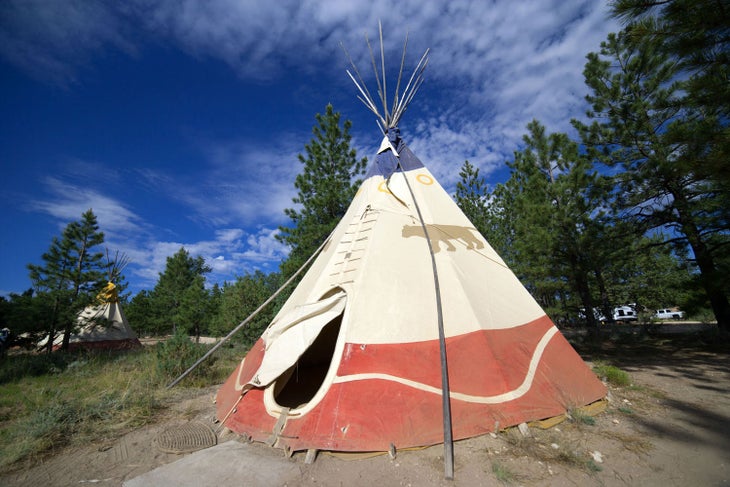 Tipi at Ruby’s Inn.