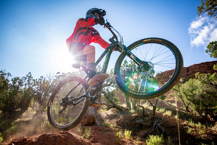 Mountain biking at Red Fleet trails near Red Fleet State Park in Vernal, Utah