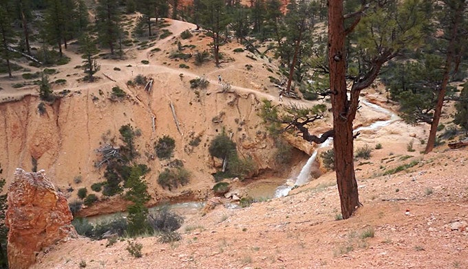 Bryce-Mossy-Cave-waterfall-trail_ElisabethKwak_680 Waterfall on Mossy Cave Trail in Bryce Canyon National Park. Photo by Elisabeth Kwak