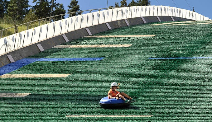 Extreme-Tubing_GeneSweeneyJrPhotography_courtesyUtahOlympicPark_680 Extreme tubing at Utah Olympic Park. In winter this runs on snow. Photo by Gene Sweeney Jr. Photography courtesy of Utah Olympic Park