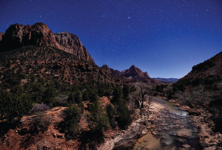 Zion-night-skies-stars_TamronKenHubbard Stars over Zion National Park's Watchman