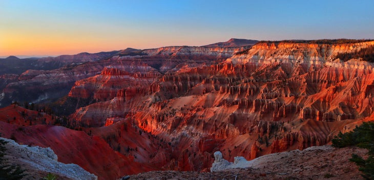 Sunset at Cedar Breaks National Monument in Utah