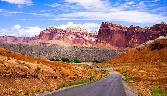 Road through Capitol Reef National Park