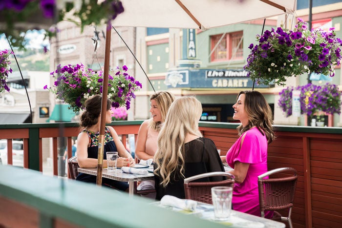 Deck dining on Park City, Utah's Historic Main Street