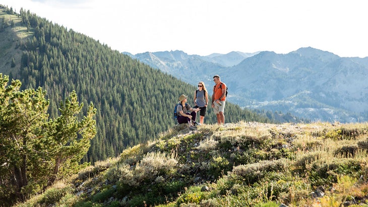 Hiking a trail near Park City, Utah