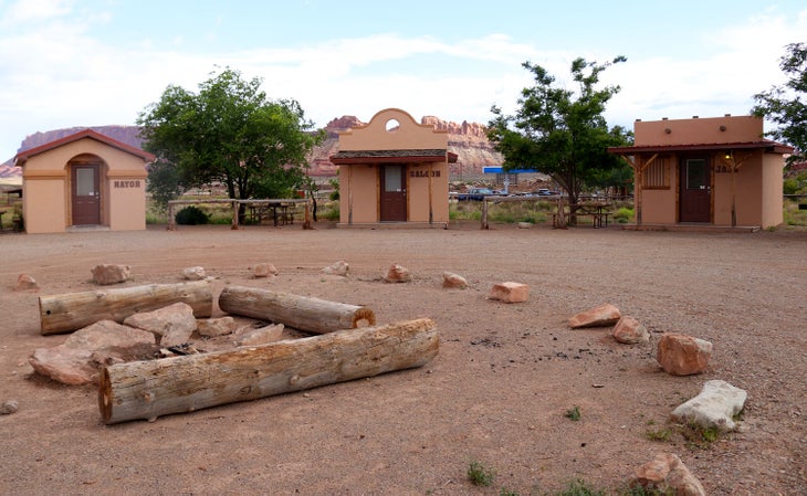 Old West themed Casitas at Archview RV Resort & Campground by Sun RV Resorts