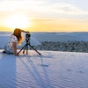 Photographer at White Sands National Park in New Mexico