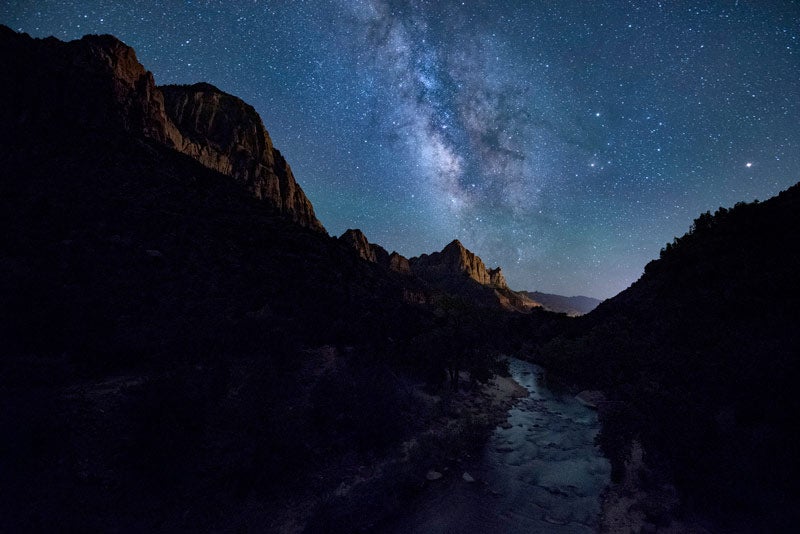 Zion-Watchman-MilkyWay_KenHubbard_800 The Milky Way rises over Zion National Park's Watchman