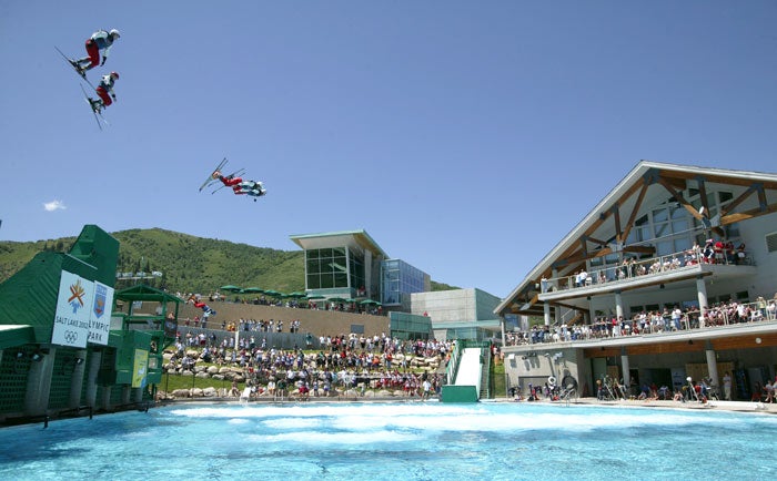 UtahOlympic-FlyingAces_BenCrosby_VSL_700 Flying Ace All Star Freestyle Show at the Utah Olympic Park. Photo by Ben Crosby courtesy Visit Salt Lake