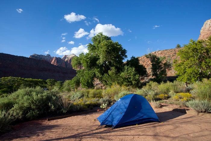 Zion-WatchmanCampground-tent_FlickrClrFlickr_700 Watchman Campground in Zion National Park